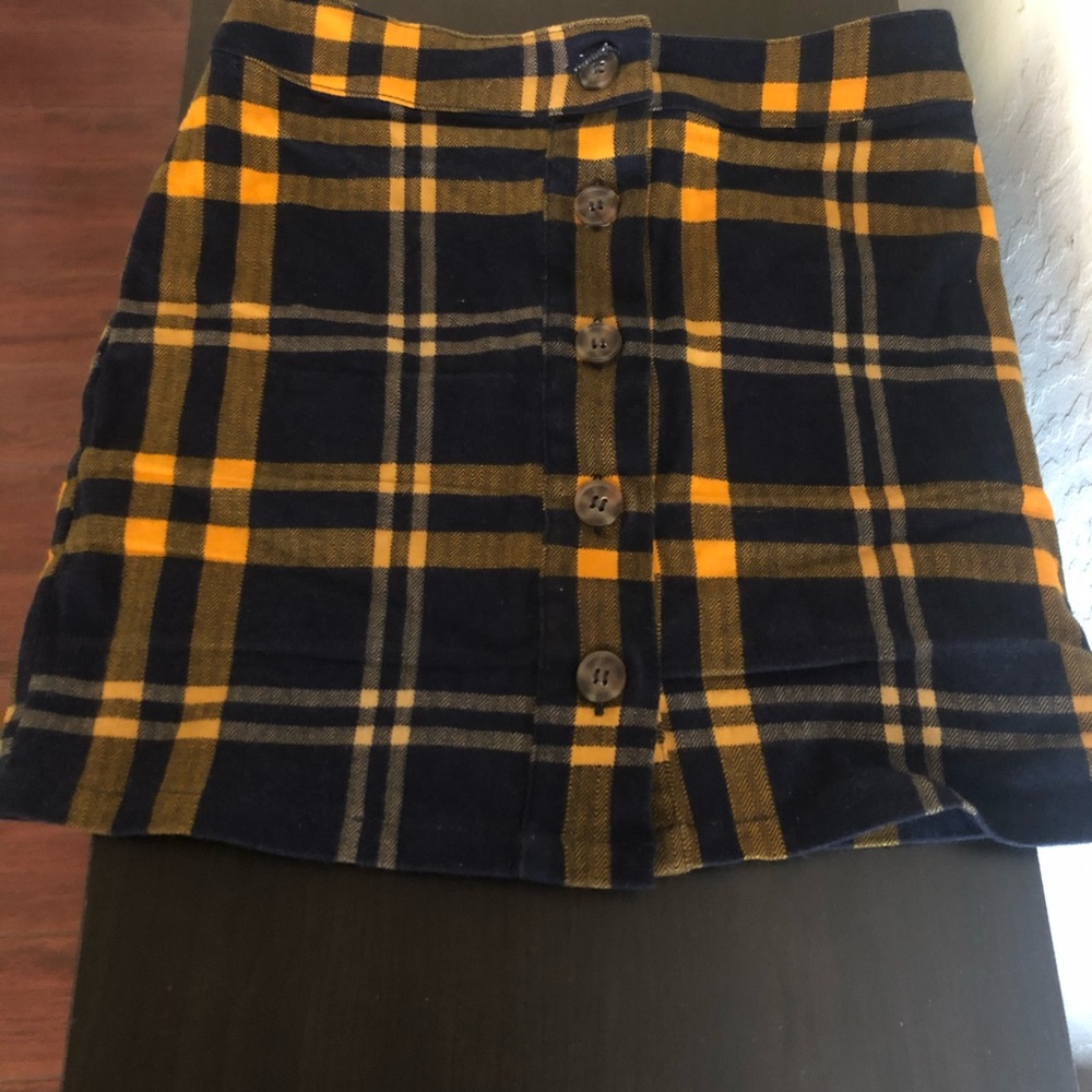 Yellow Plaid Skirt!